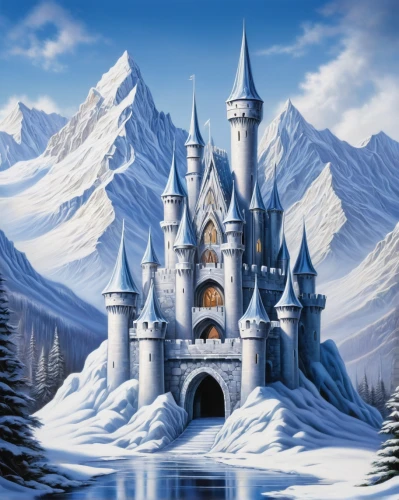 fairy tale castle,ice castle,fairytale castle,snow house,castle of the corvin,fantasy picture,knight's castle,castel,children's fairy tale,water castle,snowhotel,hamelin,castles,fairy tales,a fairy tale,heroic fantasy,fairy tale,castelul peles,disney castle,cinderella's castle,Conceptual Art,Fantasy,Fantasy 30