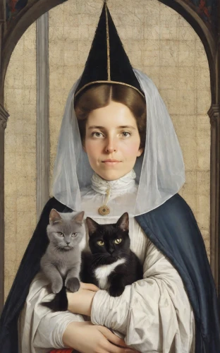 gothic portrait,portrait of christi,cat portrait,child portrait,bouguereau,portrait of a girl,portrait of a woman,napoleon cat,girl with dog,woman holding pie,cat sparrow,barbara millicent roberts,girl with cloth,cat child,cat,the mother and children,nuns,margaret,mary 1,cat frame