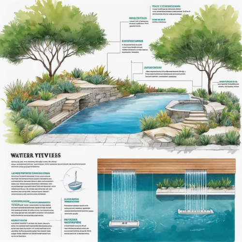 water courses,landscape design sydney,wastewater treatment,water plants,water feature,landscape designers sydney,irrigation system,landscape plan,water resources,infographic elements,garden design sydney,riparian zone,watercourse,water spring,waterscape,sprinkler system,pond plants,waste water system,water wall,water channel,Unique,Design,Infographics