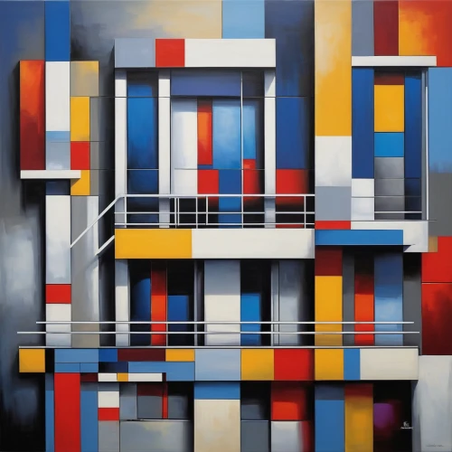 mondrian,cubism,apartment block,contemporary,abstract painting,apartment blocks,apartment building,abstract corporate,building block,apartment house,shipping containers,an apartment,abstract artwork,apartment-blocks,tetris,abstraction,rubik,rectangles,oil painting on canvas,building blocks,Conceptual Art,Oil color,Oil Color 03