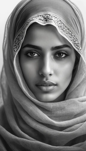 islamic girl,muslim woman,girl in cloth,indian woman,regard,muslima,hijab,indian girl,pencil drawings,woman face,woman portrait,mystical portrait of a girl,hijaber,bedouin,girl with cloth,arab,headscarf,charcoal drawing,girl in a historic way,middle eastern monk,Photography,General,Natural