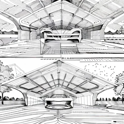 school design,amphitheater,archidaily,subway station,underground car park,metro station,transport hub,pavilion,underground garage,stage design,pergola,architect plan,roof structures,underpass,kirrarchitecture,bus shelters,futuristic architecture,folding roof,function hall,bus garage,Design Sketch,Design Sketch,None