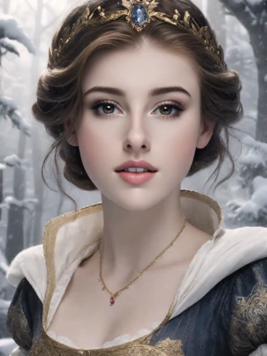 the snow queen,white rose snow queen,snow white,princess anna,ice princess,princess sofia,elsa,ice queen,cinderella,suit of the snow maiden,queen anne,diadem,celtic queen,fairy tale character,princess' earring,tiara,fantasy portrait,white lady,pale,fairy queen