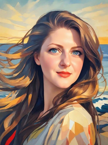 portrait background,world digital painting,beach background,girl on the boat,romantic portrait,digital painting,custom portrait,girl on the river,fantasy portrait,artist portrait,illustrator,girl portrait,the wind from the sea,photo painting,by the sea,at sea,painting technique,sun and sea,landscape background,ocean background