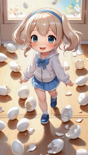 salt flower,white petals,drops of milk,chibi,paper flower background,painting eggs,egg shell break,confetti,meringue,pelmeni,transparent background,spills,pile of sugar,milk splash,chibi girl,belarus byn,cooking salt,sea shells,petals,seashells,Illustration,Japanese style,Japanese Style 19