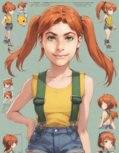 girl in overalls,overalls,asuka langley soryu,nora,misty,vector girl,nami,pippi longstocking,guide book,clementine,rosa ' amber cover,cinnamon girl,overall,redheads,daphne,jean shorts,redhead doll,kids illustration,buttercup,suspenders