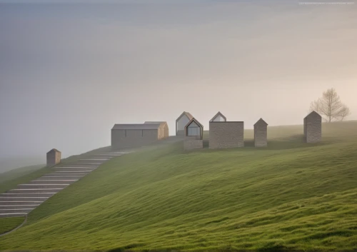 foggy landscape,barns,ardennes,icelandic houses,morning mist,home landscape,landscape photography,landscape background,citadelle,normandie region,north yorkshire moors,landscapes beautiful,farmstead,peak district,huts,citadel hill,ore mountains,lonely house,rolling hills,fog banks,Photography,General,Realistic