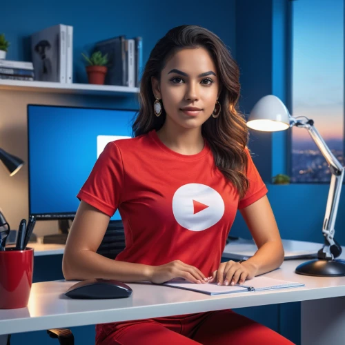 youtube icon,youtube logo,you tube icon,logo youtube,girl at the computer,youtube on the paper,youtube card,youtube play button,women in technology,on a red background,social media manager,red background,social media icon,community manager,work from home,youtube,the community manager,internet business,youtube button,girl in t-shirt,Photography,General,Realistic