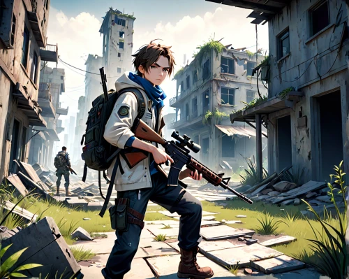 croft,post apocalyptic,game illustration,game art,action-adventure game,shooter game,adventurer,wasteland,newt,fable,the wanderer,wanderer,scout,concept art,main character,refinery,background images,wander,cg artwork,sparrow,Anime,Anime,General