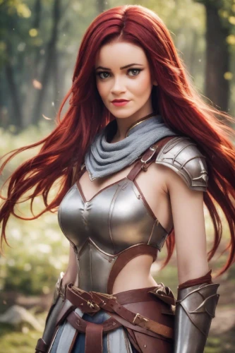 female warrior,massively multiplayer online role-playing game,fantasy woman,celtic queen,celtic woman,breastplate,elza,warrior woman,eufiliya,heroic fantasy,swordswoman,fantasy warrior,joan of arc,fantasy portrait,paladin,red-haired,sterntaler,catarina,fantasy art,huntress