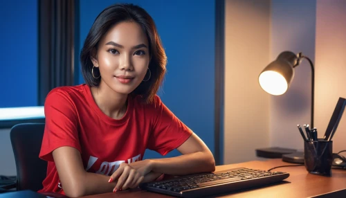 girl at the computer,blur office background,receptionist,women in technology,bookkeeping,distance learning,switchboard operator,online course,correspondence courses,online business,indonesian women,make money online,office worker,asian woman,bookkeeper,school administration software,night administrator,bussiness woman,vietnamese woman,channel marketing program,Photography,General,Realistic