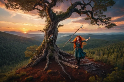 girl with tree,the girl next to the tree,tree crown,free wilderness,magic tree,oregon,isolated tree,bryce canyon,fairyland canyon,celtic tree,people in nature,dragon tree,mother earth,lone tree,nature photographer,mountain sunrise,landscape photography,arizona cypress,forest tree,redwood tree,Conceptual Art,Fantasy,Fantasy 15