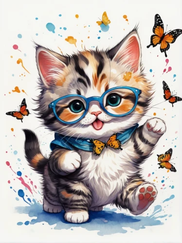 butterfly clip art,blossom kitten,chasing butterflies,butterfly background,watercolor cat,butterfly day,butterflies,papillon,butterfly vector,tea party cat,cute cartoon image,cat cartoon,cartoon cat,cat vector,butterfly,cute cat,capricorn kitz,butterfly floral,vanessa (butterfly),moths and butterflies,Illustration,Paper based,Paper Based 07