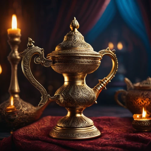 golden candlestick,gold chalice,samovar,oil lamp,arabic coffee,goblet,candlestick for three candles,chalice,golden pot,tea service,cauldron,tea candle,turkish coffee,medieval hourglass,goblet drum,antique singing bowls,islamic lamps,fragrance teapot,incense burner,tea set,Photography,General,Fantasy