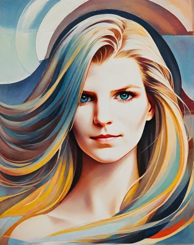 blonde woman,oil painting on canvas,woman face,botticelli,wind wave,portrait background,woman's face,surfer hair,art painting,portrait of a girl,oil painting,girl portrait,blond girl,girl in a long,horoscope libra,blonde girl,virgo,glass painting,siren,young woman
