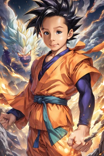 son goku,goku,takikomi gohan,kame sennin,dragon ball,dragonball,nimbus,dragon li,nine-tailed,dragon of earth,dragon ball z,naruto,kid hero,flame spirit,cg artwork,alibaba,nori,dragon slayer,wind warrior,goki