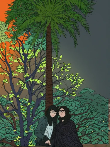 ebony trees and persimmons,tangerine tree,orange tree,the japanese tree,arabic background,two palms,argan tree,argan trees,flourishing tree,tree grove,garden silhouettes,date palm,couple silhouette,the trees,forest background,sōjutsu,adam and eve,date palms,siamang,garden of eden,Illustration,Vector,Vector 02