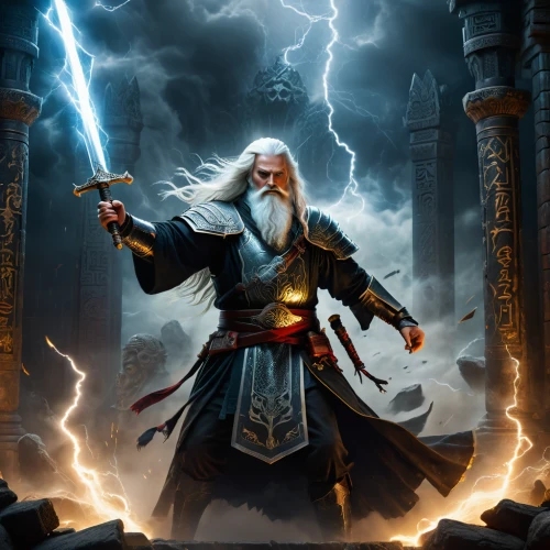 god of thunder,wizard,prejmer,magus,gandalf,the wizard,thorin,heroic fantasy,magistrate,massively multiplayer online role-playing game,lord who rings,archimandrite,wizards,collectible card game,odin,dodge warlock,the abbot of olib,death god,norse,albus,Photography,General,Fantasy