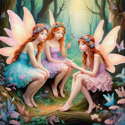 vintage fairies,fairies,fairy forest,faery,fairy world,fae,fairies aloft,faerie,the three graces,children's fairy tale,fairy galaxy,child fairy,fairy village,fairy,fairytale characters,fantasy picture,sirens,rosa 'the fairy,angels,little girl fairy,Illustration,Realistic Fantasy,Realistic Fantasy 37