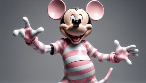 mouse bacon,mime,disney character,mouse,cute cartoon character,mime artist,minnie mouse,micky mouse,minnie,mickey mouse,mickey mause,mice,pink panther,the pink panther,cartoon character,geppetto,bodypainting,straw mouse,piglet,toons,Photography,General,Realistic