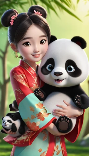 chinese panda,panda,kawaii panda,pandas,lun,panda bear,oliang,bamboo,kung,little panda,phengaris,cute cartoon character,asian culture,chinese background,xing yi quan,siu mei,kawaii panda emoji,kung fu,mulan,yuan,Unique,3D,3D Character