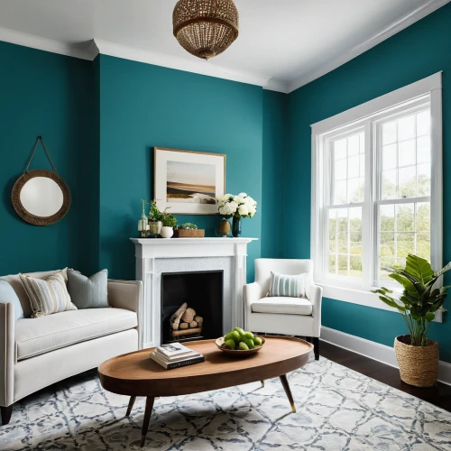 sitting room,modern decor,blue room,color turquoise,turquoise wool,danish room,mazarine blue,contemporary decor,family room,teal and orange,trend color,interior design,livingroom,new england style house,blue leaf frame,living room,interior decor,turquoise leather,guest room,great room,Photography,General,Realistic