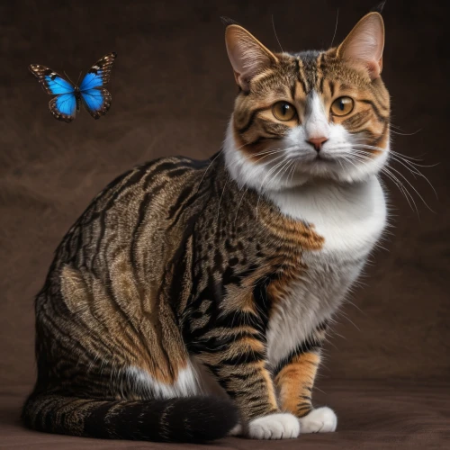 toyger,american shorthair,japanese bobtail,cat on a blue background,american bobtail,american wirehair,european shorthair,photoshoot butterfly portrait,breed cat,domestic short-haired cat,american curl,polydactyl cat,tabby cat,cat image,bengal cat,kurilian bobtail,skipper (butterfly),cat vector,cat portrait,bengal,Photography,General,Natural