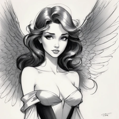 vintage angel,angel line art,angel girl,angel wings,winged heart,black angel,angel,angel wing,cupid,winged,harpy,dark angel,angel face,fallen angel,angel figure,business angel,baroque angel,love angel,fire angel,angel's tears,Illustration,Black and White,Black and White 08