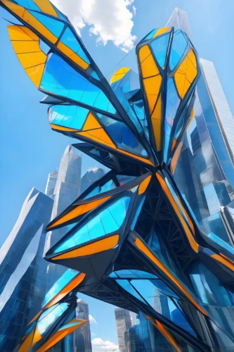 futuristic architecture,glass yard ornament,glass facade,glass building,glass wing butterfly,glass wings,steel sculpture,shard of glass,glass facades,glass blocks,futuristic art museum,gradient mesh,colorful glass,sky butterfly,skycraper,glass pyramid,structural glass,butterfly vector,glass series,sky space concept