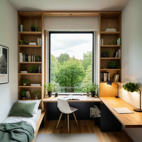 shared apartment,modern room,scandinavian style,bookshelves,bookcase,green living,modern decor,danish furniture,wooden windows,one-room,an apartment,danish room,contemporary decor,livingroom,room divider,archidaily,sky apartment,interior modern design,home interior,wood window,Photography,General,Natural