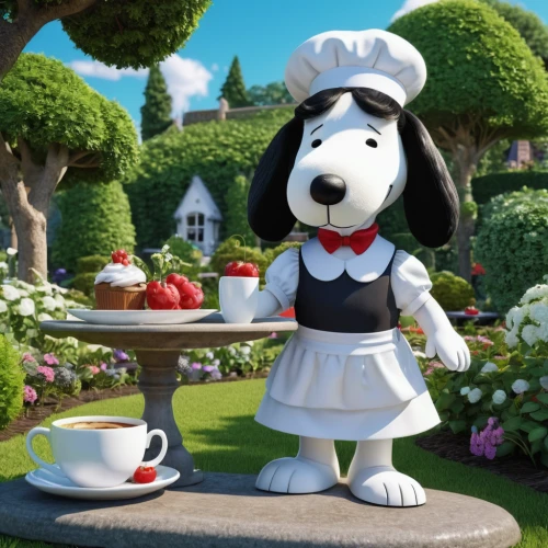 snoopy,chef,pastry chef,chef's uniform,potcake dog,men chef,waiter,sealyham terrier,portuguese water dog,cream tea,caterer,star kitchen,cookware and bakeware,butler,marguerite daisy,chef hat,tibetan terrier,disney rose,old english sheepdog,french spaniel,Photography,General,Realistic