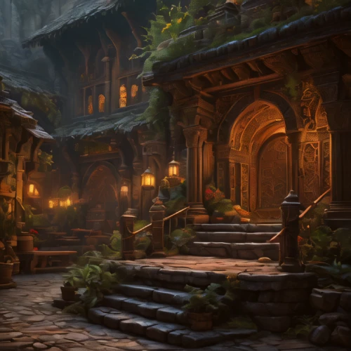 the threshold of the house,hall of the fallen,mountain settlement,fantasy landscape,threshold,druid grove,northrend,dungeons,dandelion hall,ancient house,castle of the corvin,apothecary,sanctuary,ancient city,kadala,the mystical path,stalls,elven forest,backgrounds,background ivy,Photography,General,Fantasy