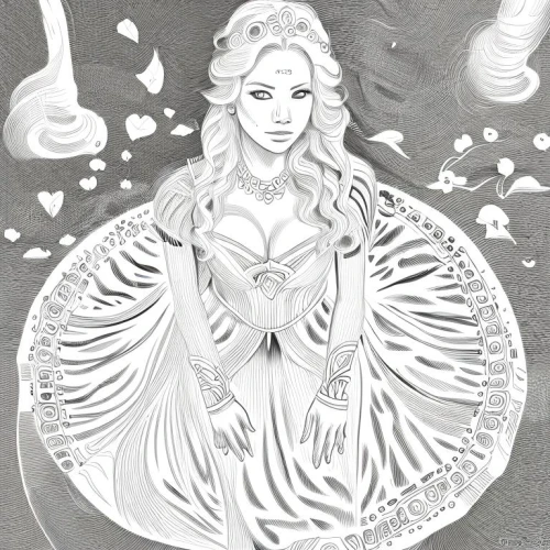 the snow queen,white rose snow queen,ice queen,star mother,angel line art,sun bride,sorceress,fantasy woman,winged heart,rosa 'the fairy,goddess of justice,fairy queen,ice princess,elsa,star drawing,rusalka,lotus art drawing,queen of the night,virgo,snow drawing,Design Sketch,Design Sketch,Character Sketch