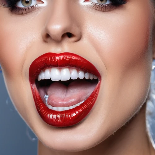 cosmetic dentistry,tooth bleaching,retouching,retouch,orthodontics,red throat,dental braces,lip liner,covered mouth,dental,red lips,teeth,dental hygienist,mouth,gloss,web banner,image manipulation,red lipstick,women's cosmetics,vampire woman,Photography,General,Realistic