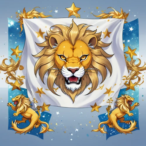 zodiac sign leo,forest king lion,leo,lion,lion white,lion number,lion father,life stage icon,kr badge,fc badge,christmas snowflake banner,growth icon,masai lion,kyi-leo,lion's coach,heraldic animal,crown icons,lions,royal tiger,two lion,Illustration,Japanese style,Japanese Style 03