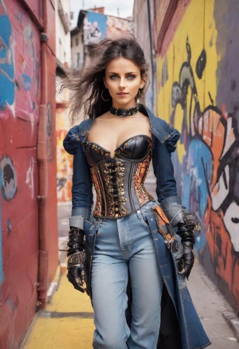 steampunk,leather,fantasy woman,leather texture,mad max,super heroine,black leather,catwoman,pvc,post apocalyptic,catrina,xmen,female warrior,corset,streampunk,wonder woman city,policewoman,harley,cosplay image,femme fatale,Photography,Realistic