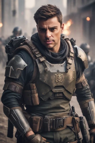 mercenary,ballistic vest,cable,combat medic,shepard,fallout4,rifleman,massively multiplayer online role-playing game,soldier,war machine,steve rogers,male character,german rex,gunsmith,fallout,game character,game asset call,fresh fallout,military person,grenadier,Photography,Cinematic