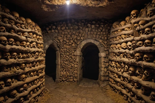 catacombs,wine cellar,cellar,vaulted cellar,crypt,bottle corks,skulls and,corks,skulls bones,chamber,burial chamber,hall of the fallen,skull bones,dungeon,bowl bones,memento mori,basement,french military graveyard,skulls,wine cultures,Photography,General,Cinematic