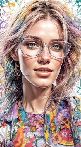 fashion vector,portrait background,world digital painting,watercolor women accessory,illustrator,reading glasses,girl drawing,digiart,painting technique,color pencil,colored pencil background,boho art,custom portrait,digital art,girl portrait,photo painting,fashion illustration,color glasses,color pencils,librarian