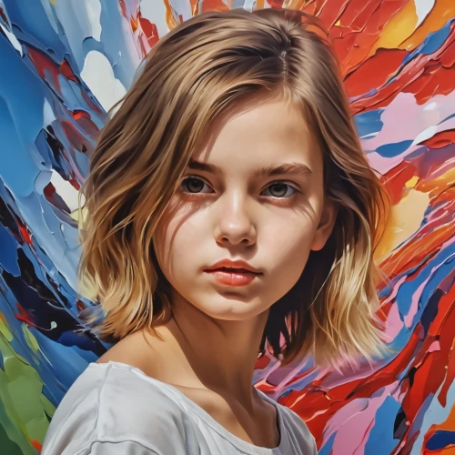 girl portrait,portrait of a girl,girl with cloth,painting technique,mystical portrait of a girl,child portrait,little girl in wind,girl in cloth,oil painting on canvas,art painting,girl in t-shirt,oil painting,artist portrait,girl drawing,face portrait,artist color,girl in a long,painting,portrait background,girl with bread-and-butter,Photography,General,Realistic