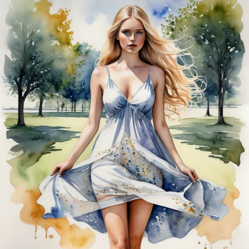 watercolor pin up,fashion illustration,jessamine,watercolor women accessory,country dress,watercolor blue,watercolor painting,a girl in a dress,fantasy art,watercolor background,watercolor paint,fairy tale character,girl in a long dress,faerie,watercolor,fairy queen,celtic woman,boho art,blue enchantress,fashion vector,Photography,Fashion Photography,Fashion Photography 26