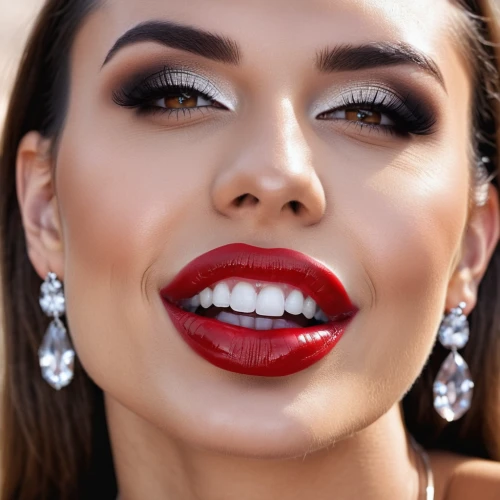 cosmetic dentistry,red lips,red lipstick,lip liner,red throat,dental braces,diamond red,vampire woman,lip,fangs,vampire,jeweled,vintage makeup,teeth,lips,rouge,lipstick,vampire lady,orthodontics,covered mouth,Photography,General,Realistic