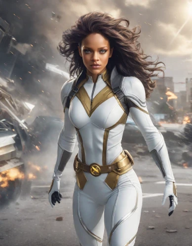 sprint woman,sci fiction illustration,woman power,super heroine,digital compositing,goddess of justice,superhero background,wasp,woman strong,strong woman,head woman,strong women,cg artwork,kryptarum-the bumble bee,nova,protective suit,marvels,katniss,captain marvel,women in technology,Photography,Realistic