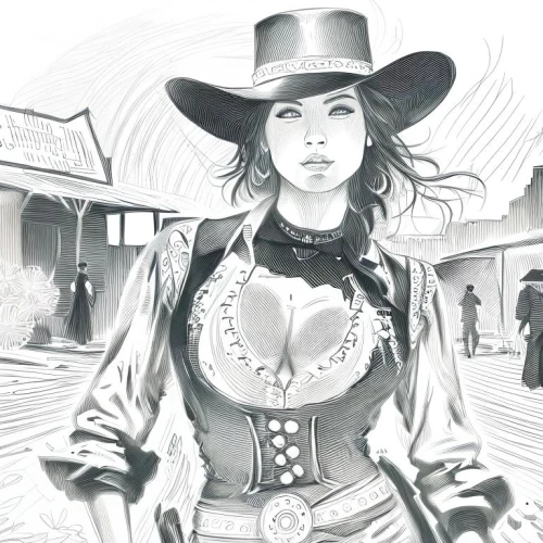 cowgirl,wild west,western,western film,western riding,cowgirls,gunfighter,western pleasure,cheyenne,charreada,cowboy action shooting,country-western dance,sheriff,cowboy,american frontier,countrygirl,woman of straw,pilgrim,girl with a gun,lasso,Design Sketch,Design Sketch,Character Sketch