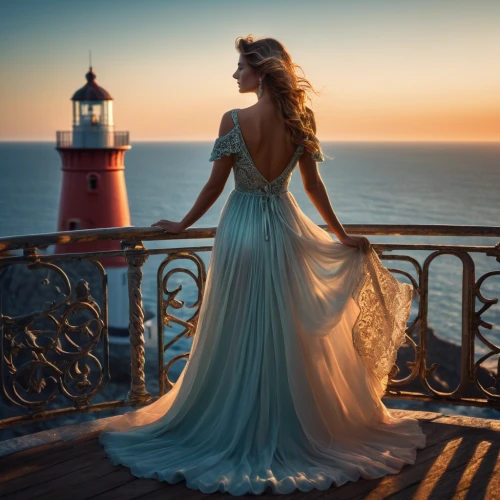 evening dress,celtic woman,wedding gown,romantic portrait,girl in a long dress,lighthouse,wedding dress,wedding dresses,ball gown,romantic look,passion photography,wedding photography,bridal dress,enchanting,guiding light,sun bride,the sea maid,electric lighthouse,petit minou lighthouse,goldenlight,Photography,General,Fantasy