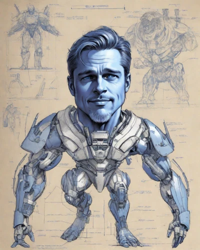leonardo,blueprint,greyskull,michelangelo,bulldog,steel man,iceman,avenger hulk hero,cyborg,concept art,hulk,3d man,pencils,game drawing,kahn,line-art,proportions,rein,muscle man,iron-man,Digital Art,Blueprint
