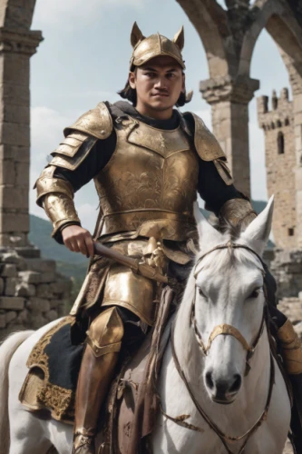 golden unicorn,alpha horse,joan of arc,horse looks,paladin,horse kid,female warrior,bronze horseman,king arthur,bran,horsemen,genghis khan,gladiator,equestrian helmet,a horse,king caudata,armored animal,sultan,knight armor,tyrion lannister