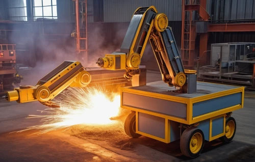 yellow machinery,danger overhead crane,forklift piler,steelworker,heavy machinery,steel mill,construction equipment,industrial robot,foundry,metallurgy,molten metal,mining excavator,industry 4,gas welder,crawler chain,steel construction,manufacturing,iron construction,machine tool,heavy equipment,Photography,General,Realistic