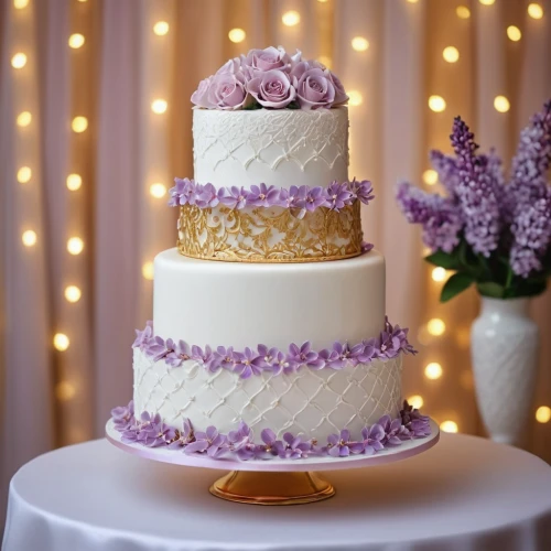 wedding cake,wedding cakes,purple and gold foil,taro cake,sweetheart cake,a cake,wedding cupcakes,cutting the wedding cake,gold foil lace border,white sugar sponge cake,buttercream,lilac bouquet,currant cake,purple and gold,layer cake,the cake,white cake,gold and purple,plum cake,lace border,Photography,General,Cinematic