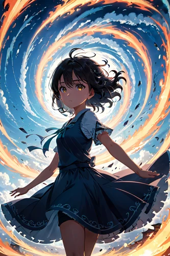 cosmos wind,explosion,spiral background,umiuchiwa,swirling,wind wave,whirlwind,fire poi,supernova,explosions,time spiral,vortex,euphonium,falling star,flying sparks,wind machine,twirling,spiral,celestial,elements,Anime,Anime,Realistic